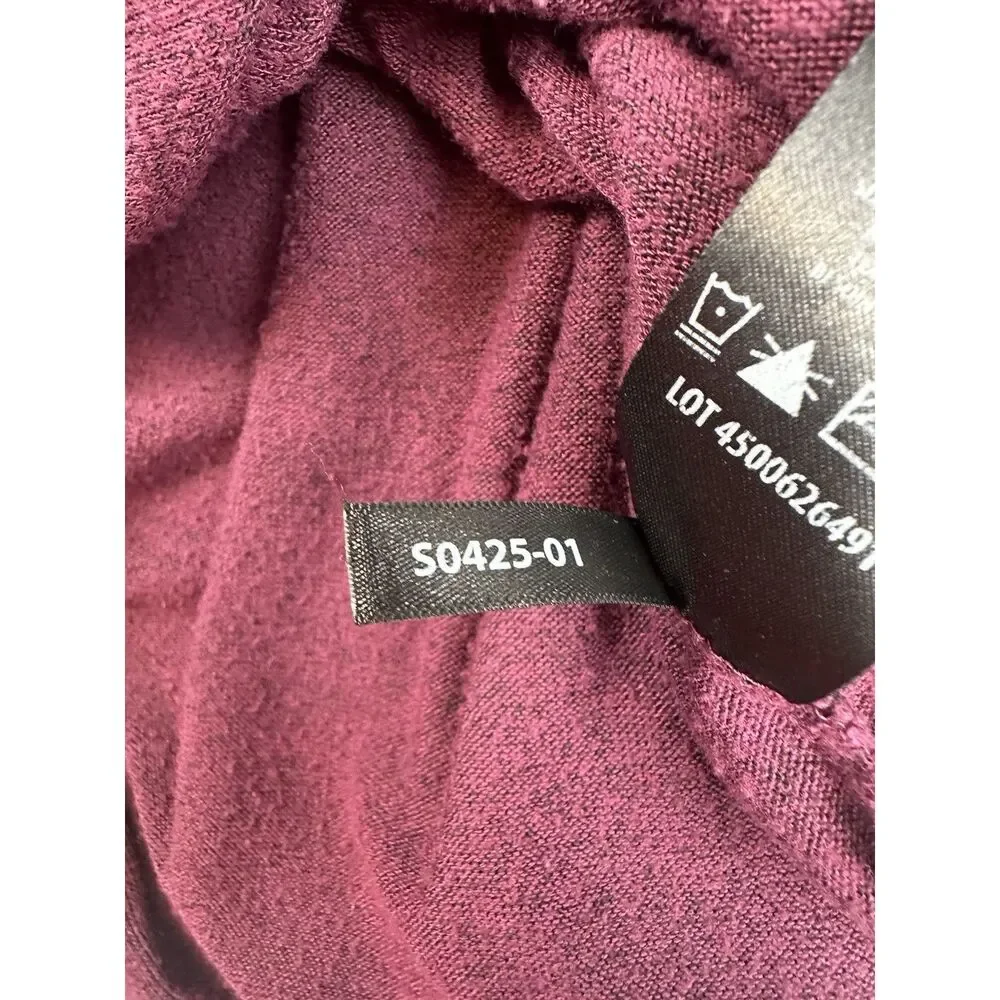 Buffalo David Bitton Burgundy Split V Neck Long Sleeve Women’s Shirt Size Large
